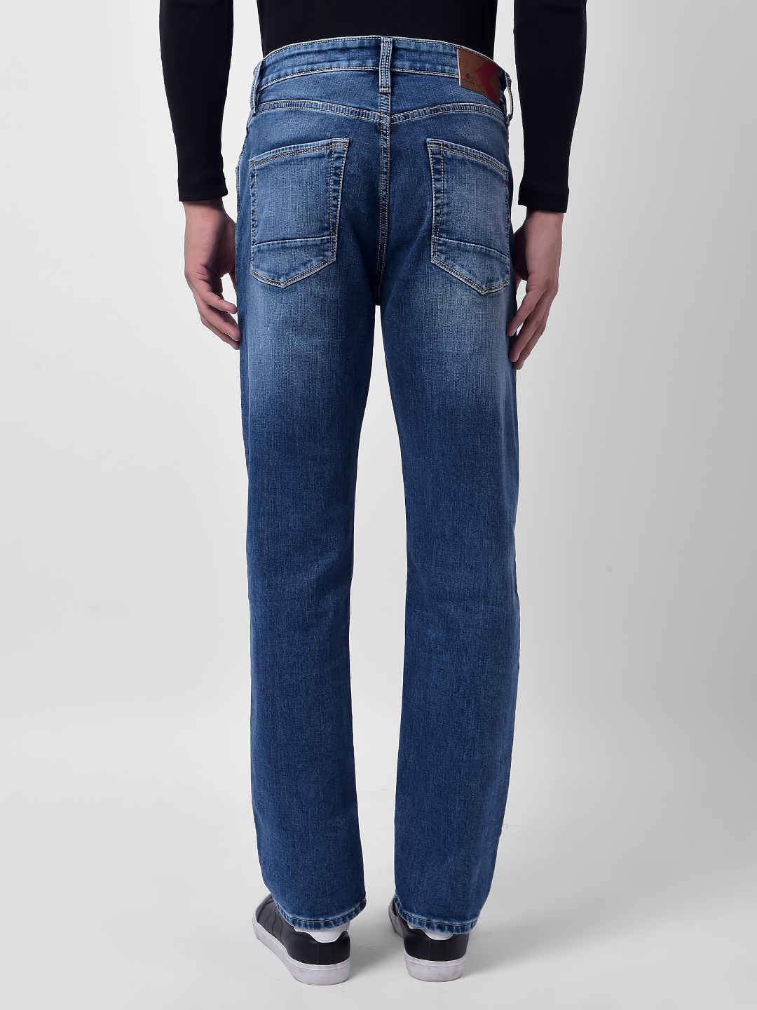 Numero Uno Men Blue Light Wash Slim-Fit Sustainable Jeans